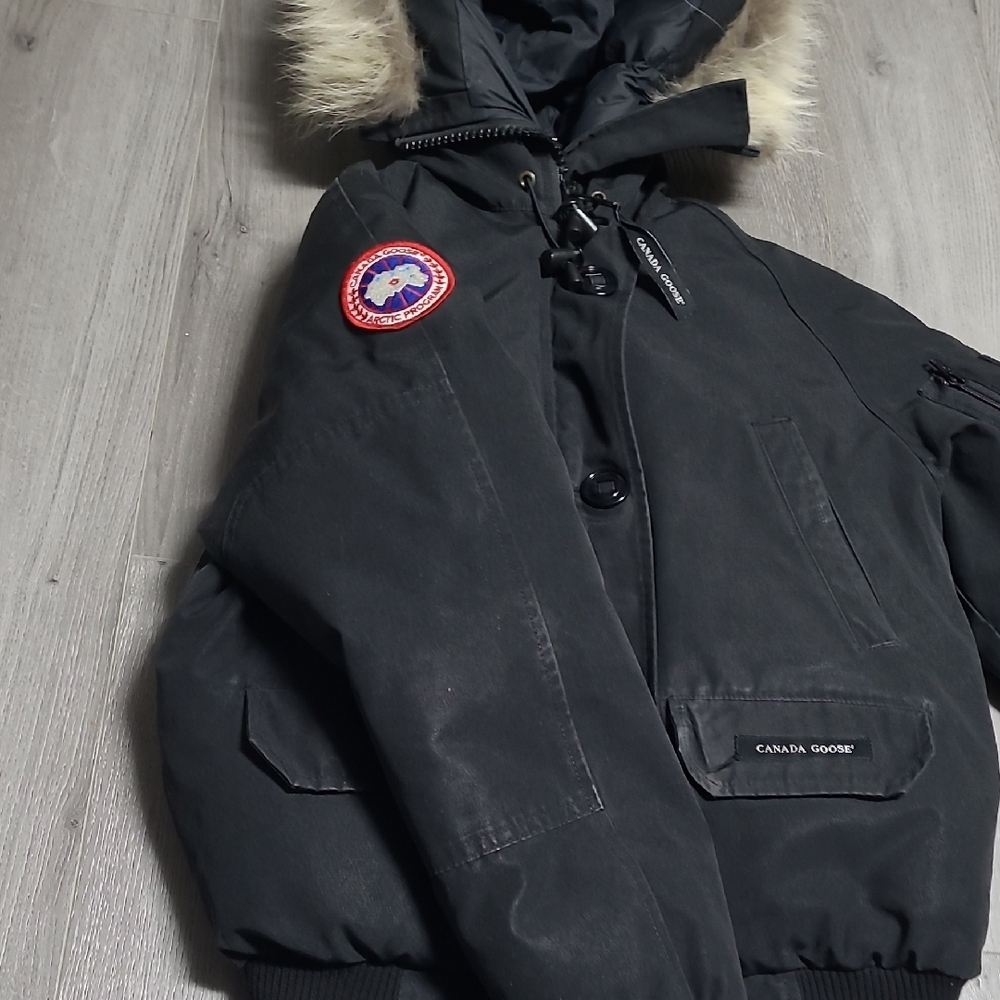 Canada Goose Black Jacket with Fur Hood - Picture 6 of 16